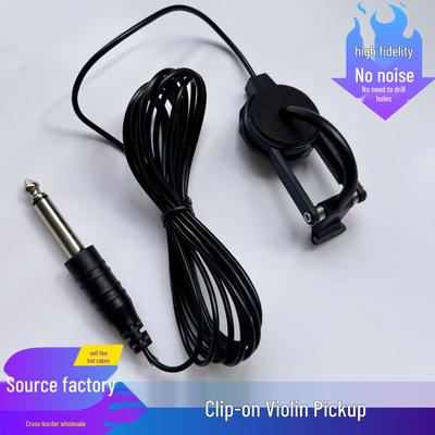 Portable Clip-On Violin and Ukulele Pickup for No-Hole Soundhole Instruments