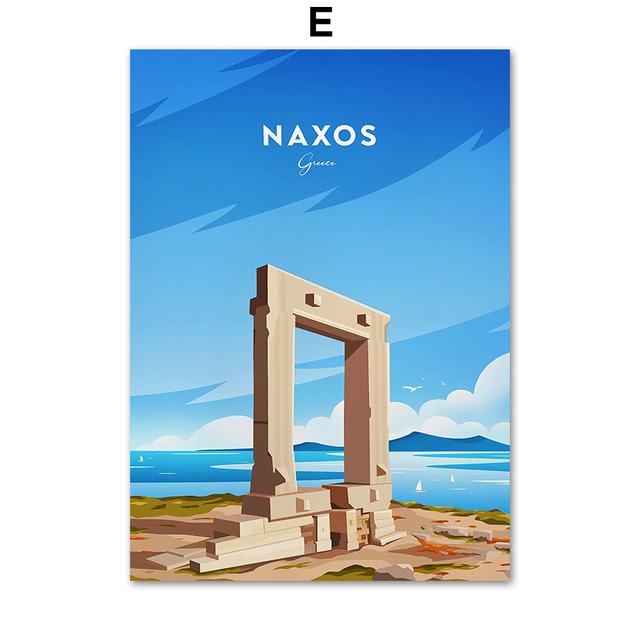 World Famous City Landscape Illustration Wall Art Canvas Painting Nordic Posters And Prints Wall Pictures For Living Room Decor