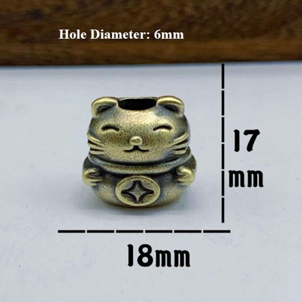 Handmade Lucky Cat Elephant Head Charms Bracelet Lanyard Pendant EDC Outdoor Tool