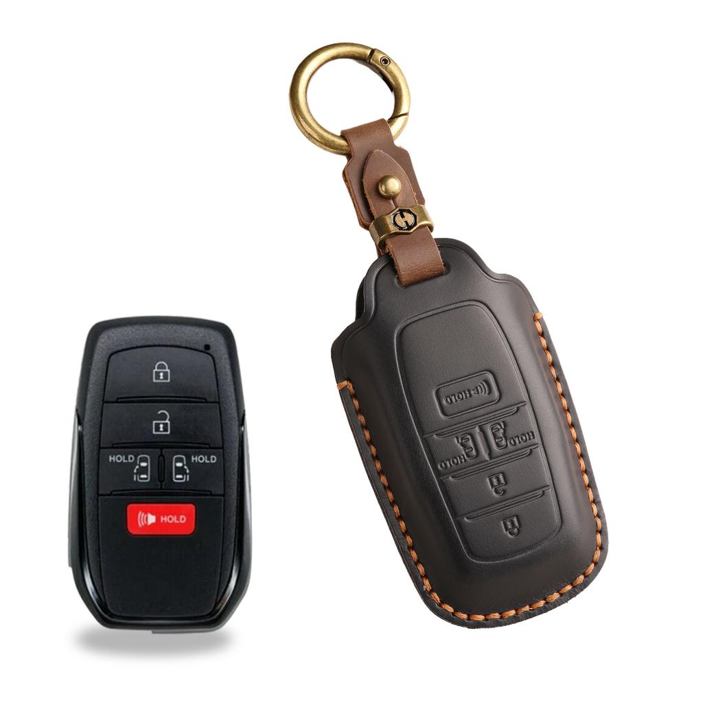 Vintage Key Cover For Toyota Gryvia Xena Key Bag Elfa Leather Protective Case Ring
