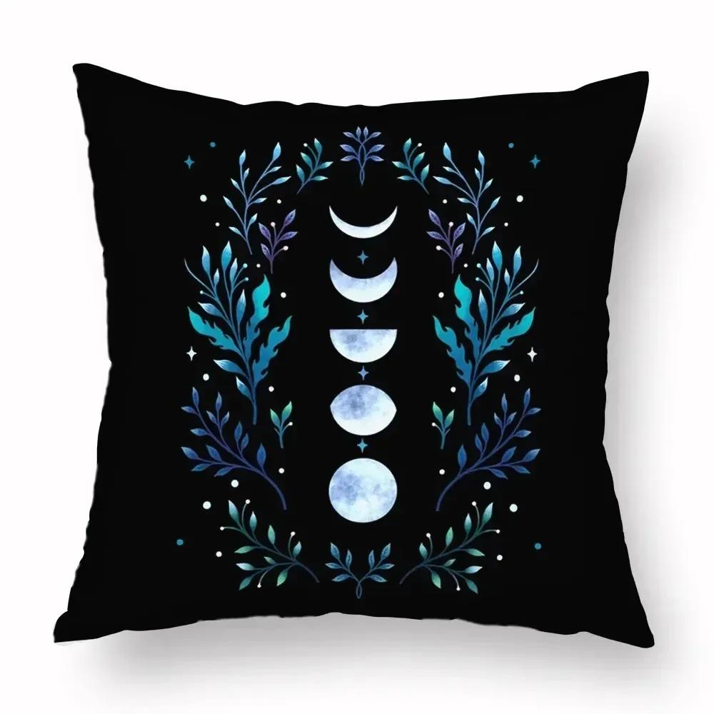 Home Decor Moon Phases Magical Creatures Pillow Covers Pattern Cushion Cover Suitable For Sofa Bedroom Car Pillow Cover