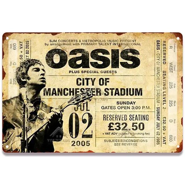 Vintage Rock Music Concert Metal Poster Sign - Art Painting Plaque - Ideal for Retro Pub Bar and Home Decoration