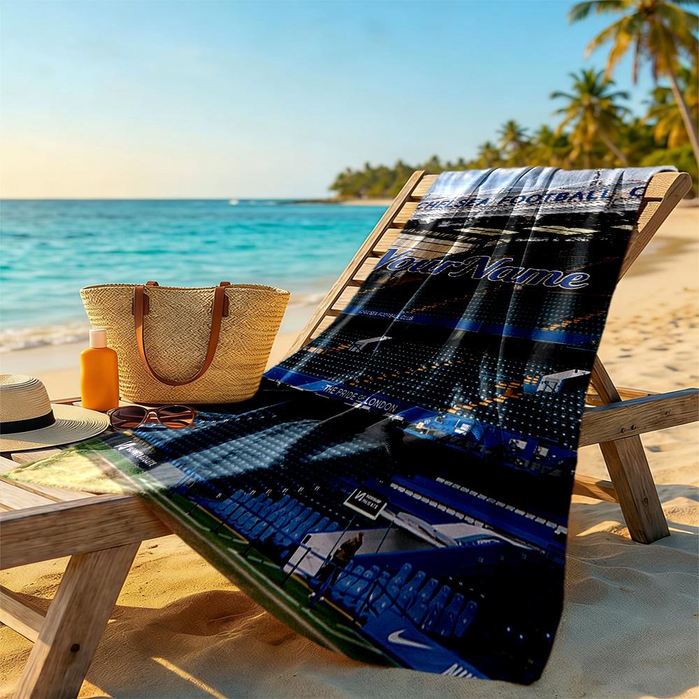 Chelsea Customizable Name Beach Towel High Absorbency & Quick-Dry