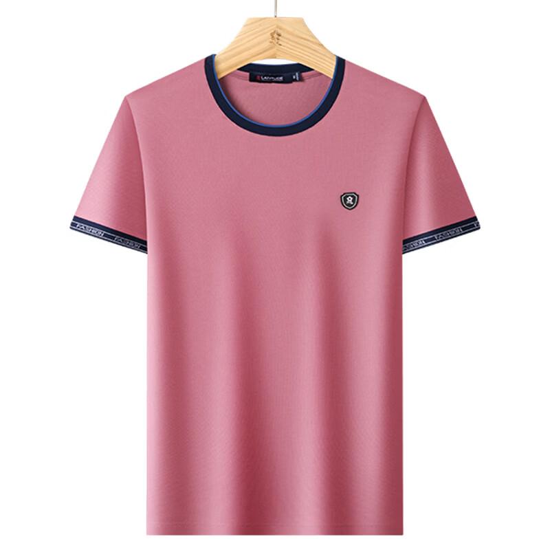MONTAGUT Men's Breathable Pique Cotton Crew Neck T-Shirt