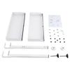 Clamp-On Desk Shelf – 2-Tier Under/Over Desk Storage Organizer with Guardrail – White