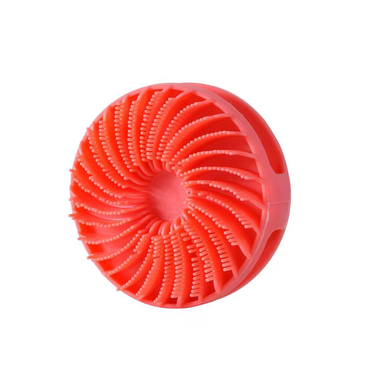 Double-Sided Silicone Bath & Massage Brush for Babies красный