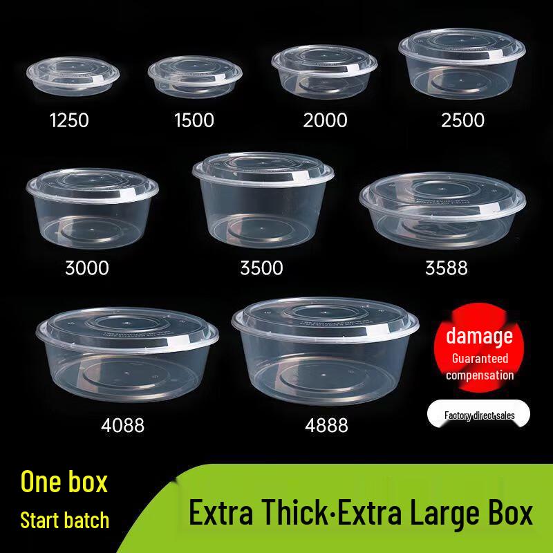 Einweg Runde Takeaway Lebensmittelbehälter mit Deckeln