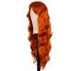 Lange Lockige Perücken für Frauen Synthetisches Haar Auburn Perücke mit dickem Pony Lange Lockige Perücke für Weiße Frau Drag Queen Kostüm Cosplay