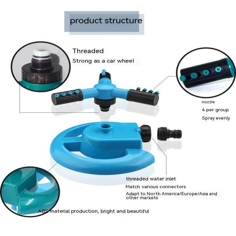 Andy Garden Watering Garden Irrigation Automatic Rotary Sprinkler Lawn Watering Watering Vegetables Trident Nozzle