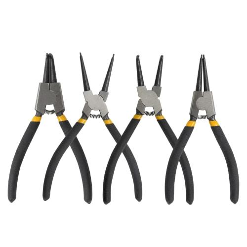 HFS(R) 4-Piece Snap Ring Pliers Set, Tools for Work and Repair, Total Length 180mm