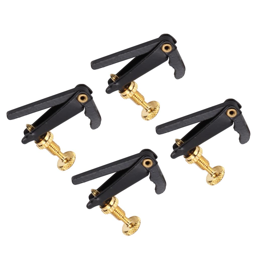 4Pcs Violin Fine Tuners Metal String Adjuster Replacement Musical Accessories for 3 4 4 4