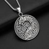 Nordic Viking Wolf Head Men's Hip-hop Necklace Ins High-end