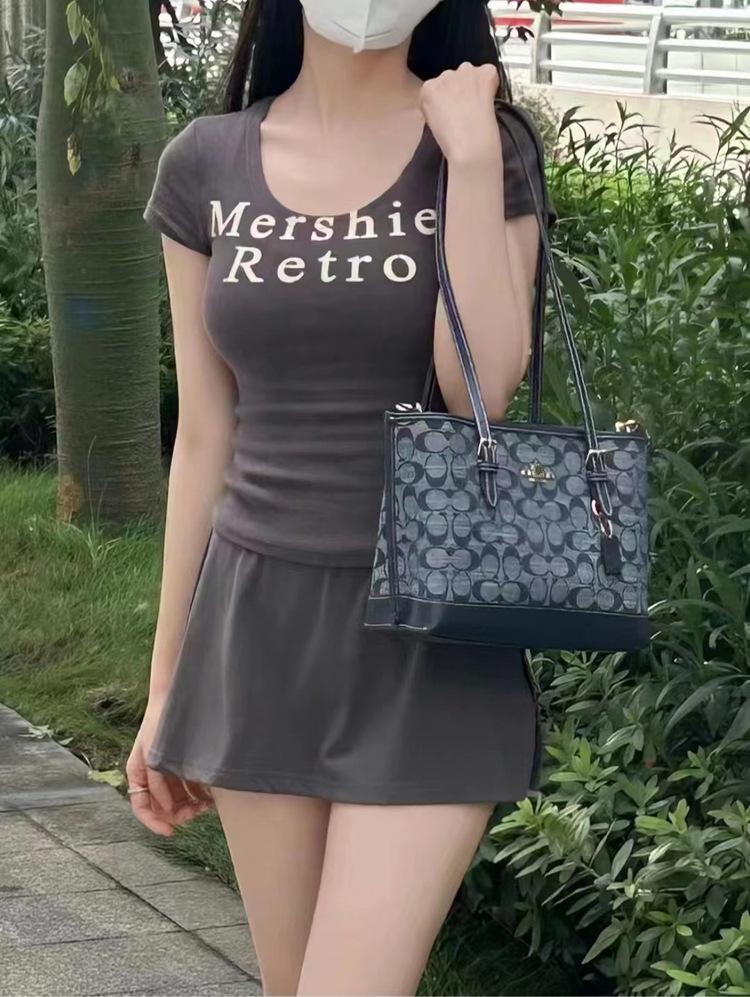 Dámská chambrayová taška KOU Jasmine Tote & Crossbody - Lehká, Velkokapacitní, Doprava zdarma