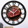Vintage Industrial 25cm Circular Iron Wall Clock Easy to Hang