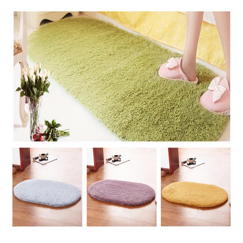 40 60cm Slip Resistant Pad Fluffy Oval Carpet Floor Mats Anti Skid Buy From 8 On Joom E Commerce Platform