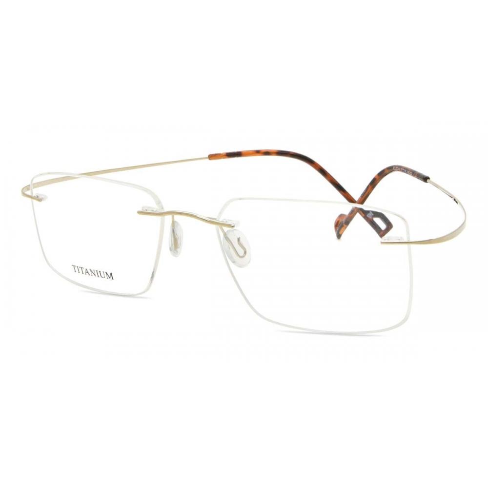Rimless Rectangle Shiny Gold SmaRtbuy Collection Hedley Rt 004a C1 Fashion Unisex Eyeglasses