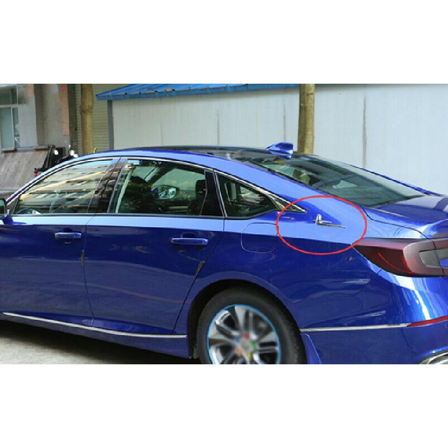 For Honda Accord 2018- Chrome Steel Car Body Side Label Strip Trim 2pcs