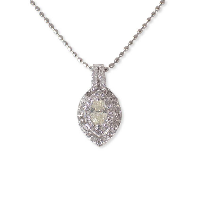 

[Used] Pt900/Pt850 diamond pendant/necklace/g480-20