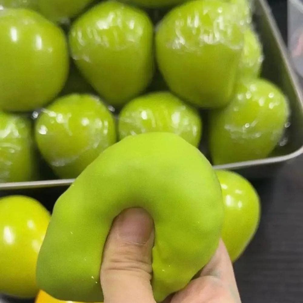 Ručně vyráběný křupavý mango míček proti stresu, Mačkací hračka, Měkký mango míček měnící barvu, Senzorická hračka pro úlevu od stresu ASMR