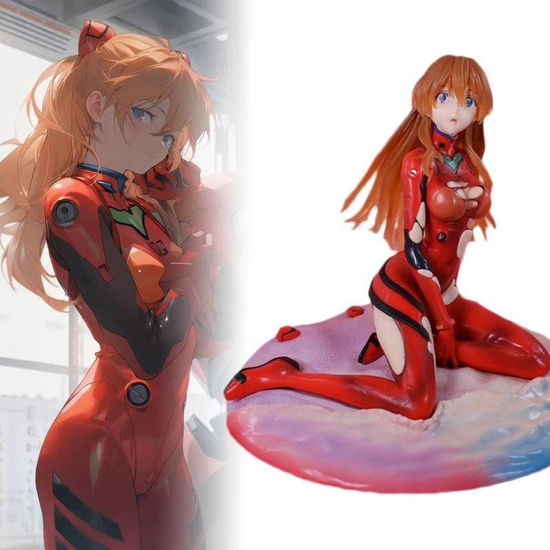 Neon Genesis Evangelion Asuka Langley Soryu Sitting Posture Figurine Anime Model