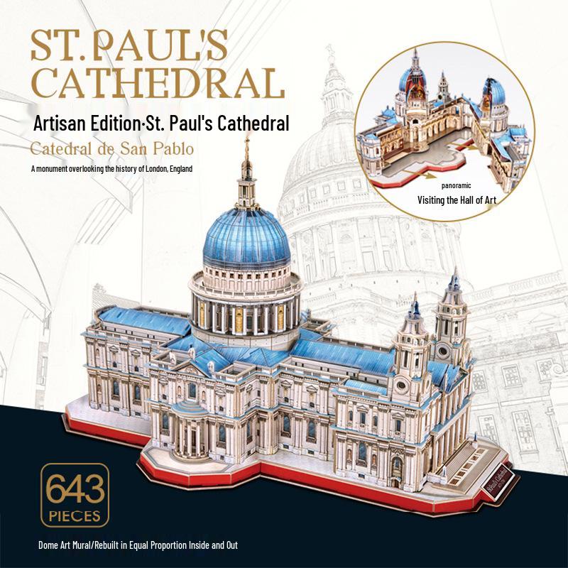 

LoCube 3D St. Paul s Cathedral Jigsaw Puzzle: Large DIY Church Model