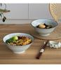 Muni Retro Ceramic Ramen and Noodle Bowl with Conical Hat Design