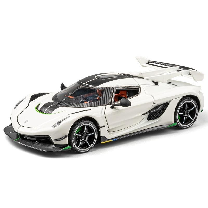 1/24 Koenigsegg Jesko Cool Sports Car Alloy Model, Rotor Door, Simulated Sound and Light, Restored Details, Exquisite Desktop Ornaments