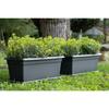 STEFANPLAST Bac a fleur/Jardiniere rectangulaire MEDITERRANEO - 110L - 100x45x40H cm - Plastique - Anthracite