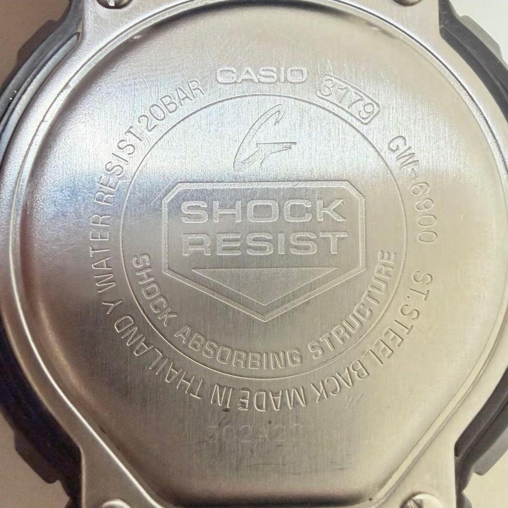 Used CASIO G-SHOCK GW-0069 Multiband 6 Black Working Condition