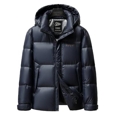Winter Thickened Black Gold Short Down Jacket Men's White Duck Down Cold-proof Casual Hooded Down Jacket