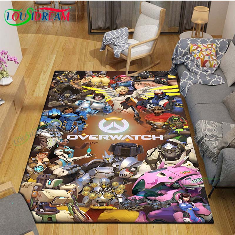 Classic Game Role O-Overwatch Printed  Carpets Living Room Anti-Skid Area Rug Kids Bedroom Mats Game Mat Large Carpet Decor