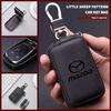 Car Key Storage Bag Leather Zipper Key Organization Cover For Mazda 2 3 5 6 Axela Atenza Speed 6 CX3 CX4 CX5 CX7 CX8 CX9 MS