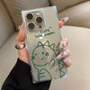Clear Square Back Tube Case Protection For iPhone 13 16 ProMax 12 14 Pro Max 11 15 Plus Anti-Oxygen,Cute Dinosaur Pattern Casing