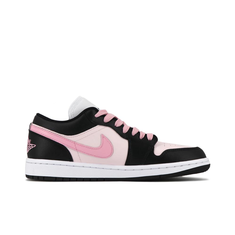Jordan Air Jordan 1 Top Grain Cow Leather Low Top Vintage Basketball Shoes Unisex Black Pink Sweetheart DC0774-101(Team1276-)