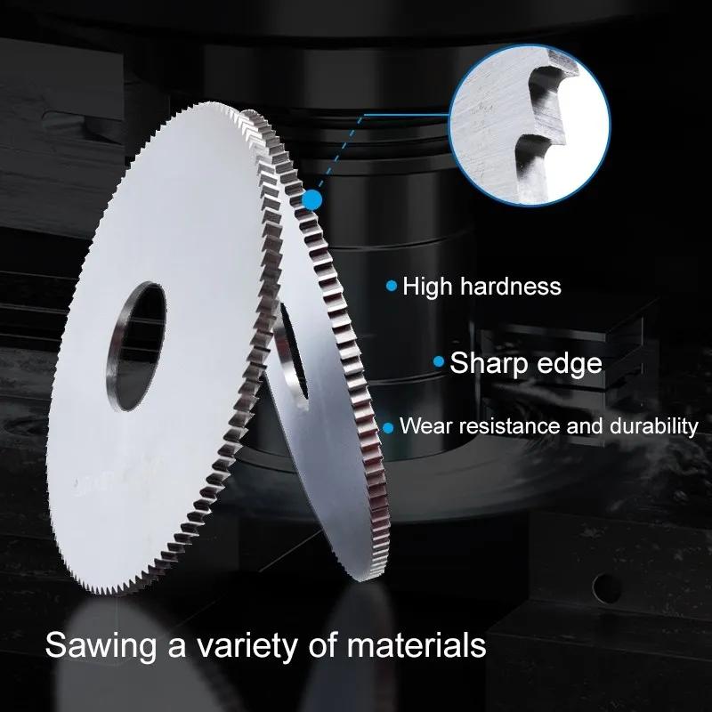 Disc de tăiere circular din oțel HSS W6542 de 60 mm pentru canelare și tăiere, pentru mașină de canelat CNC, unealtă de tăiere metal, oțel, PVC