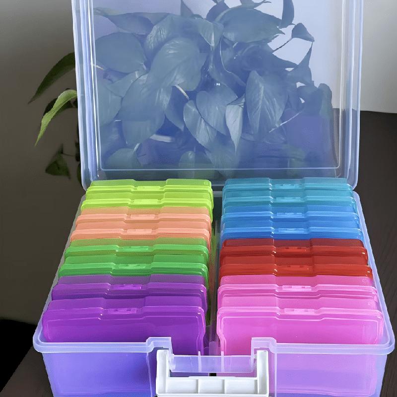Large Capacity Heavy-Duty Plastic Scrapbook Storage Box Spacious Album Photos Stickers Crafts Diamond Paintings Embellishments