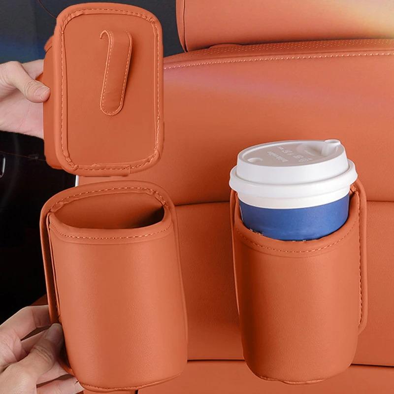 Car Door Cup Holder Leather Automotive Drink Rack Storage Bin Auto Back Seat Cup Holder Organizer For Car Interior Accessories