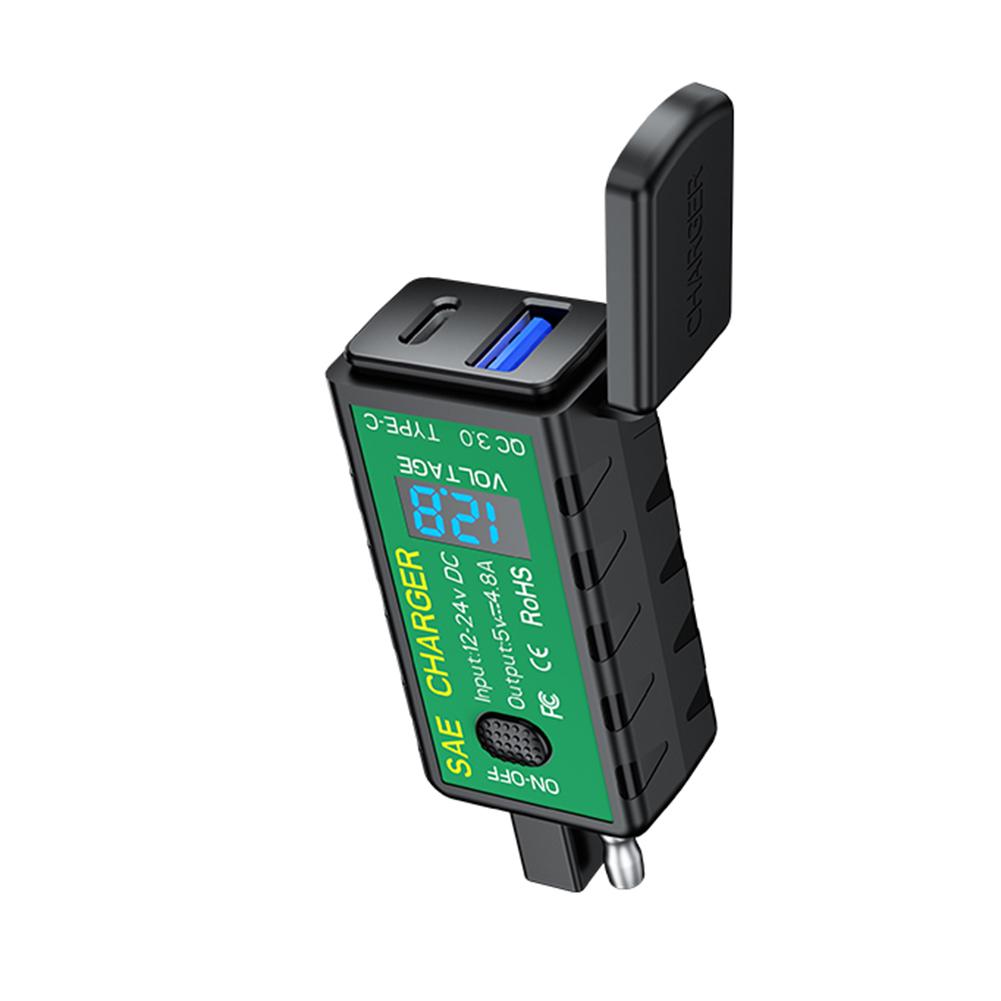 Dual USB Motorcycle Charger SAE To USB Fast Charging Adapter for Cell Phone GPS