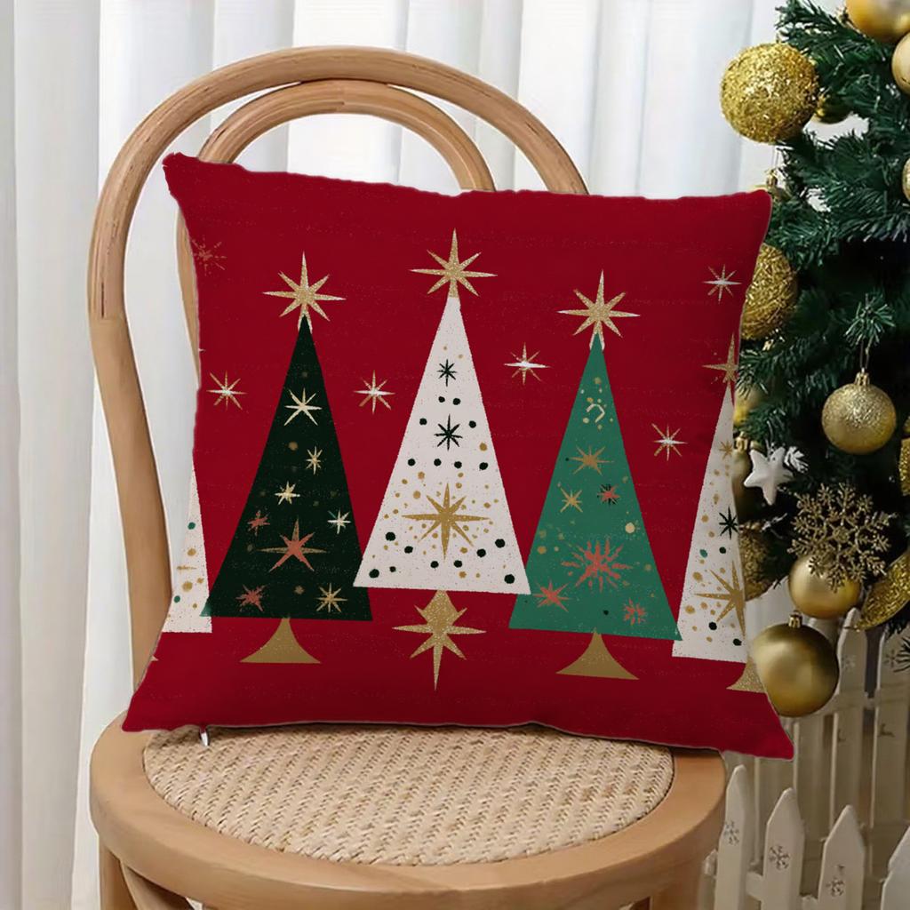 Festive Christmas Patterned Pillow CoversSuitable for Sofa Car Bedroom Decorative Cushion Cover Pillow Cover