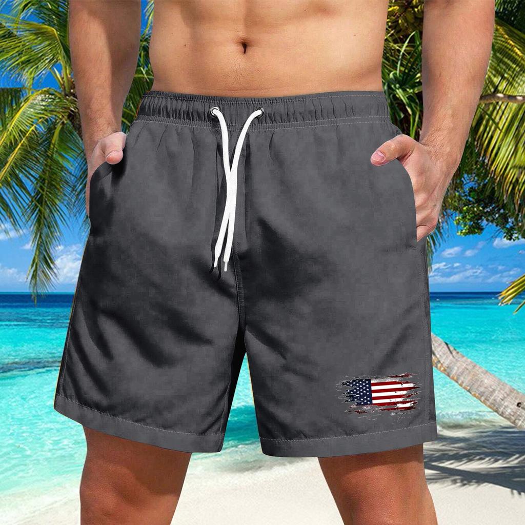 Herren Unabhängigkeitstag Print Schnürshorts Freizeithose