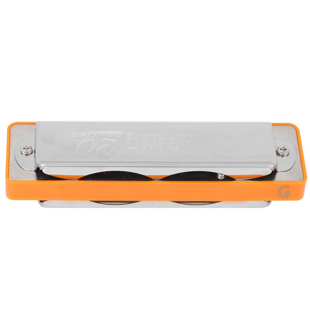 

Блюзовая губная гармошка 10 отверстий, губная гармошка, тональность G, основа с гальваническим покрытием, подарки для начинающих, музыкальный оранжевый