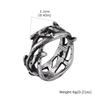 Vnox Anello Vintage Ramo Spinoso Acciaio Inossidabile Traforato per Uomini Ragazzi, Larghezza 11mm Anelli Punk Gotici Nordici Vichinghi Gioiello Regalo