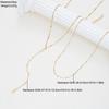 Vintage Gold Color Double Layered Necklace Bracelet for Women Simple Crystal Zircon Long Tassel Beads Chain Choker Jewelry Set