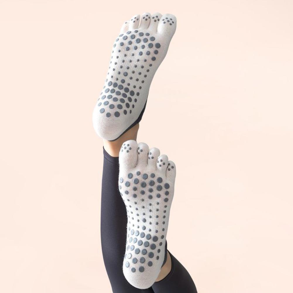 Damen Five-Finger Yoga-Socken Anti-Rutsch Ballettsocken Elastisches Fußgewölbe-Stützband Sorgt für einen sicheren Halt und verhindert ein Abrutschen