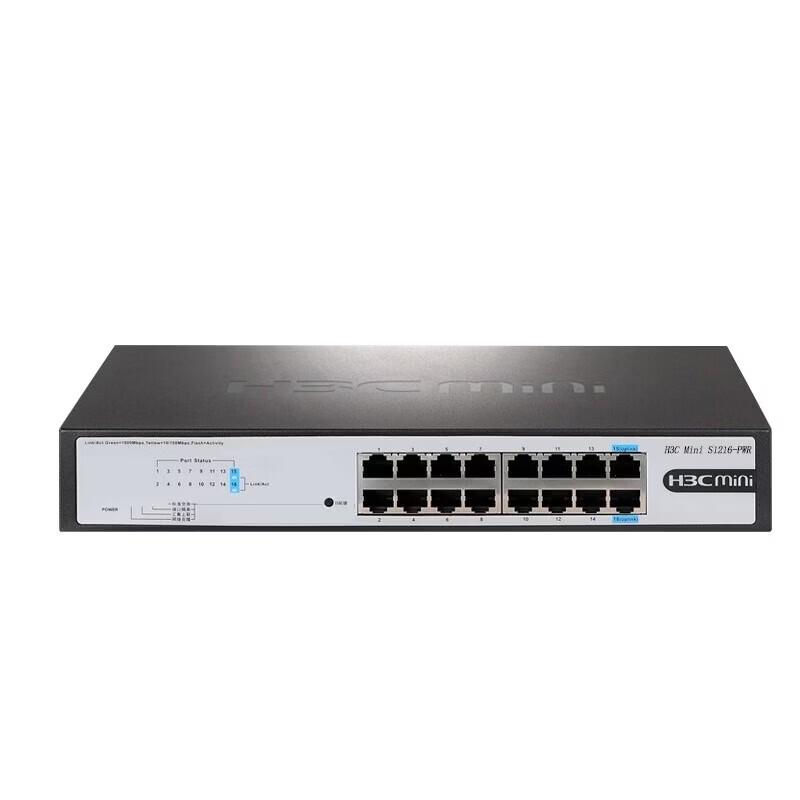 H3C Mini S1216-PWR 16-Port Gigabit PoE Switch