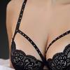 Sexy European and American Temptation Thin Lace Bra Set with Steel Support Women's Underwear Set