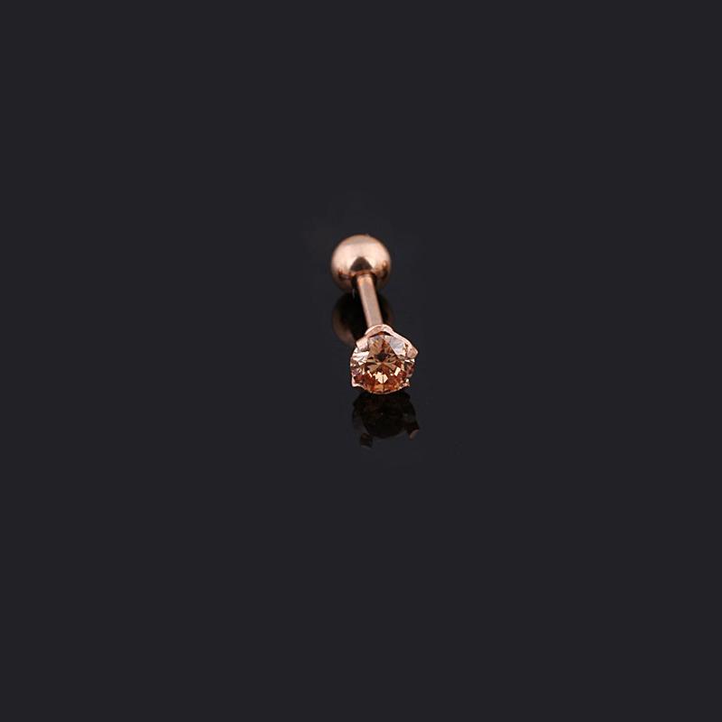 2Pcs Medical Titanium Steel Zircon Ear Studs Korean Girls Men's Diamond Earrings Fashion Ear Bone Studs
