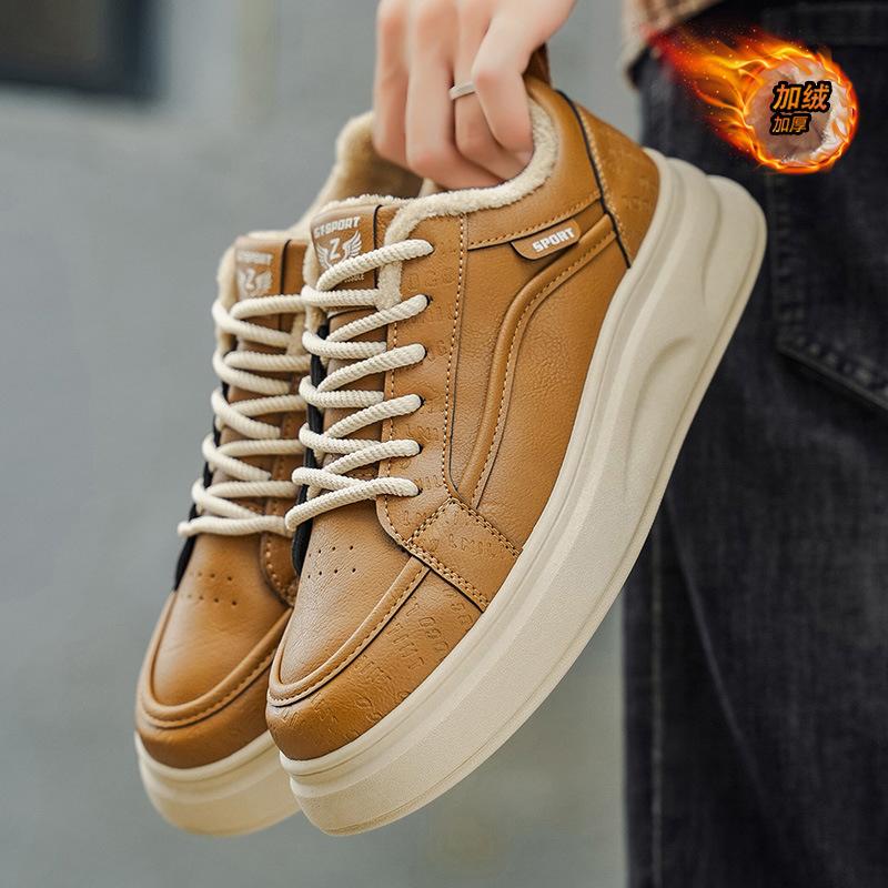 Schuhe Winter Neu Fleece Verdickt Warm Baumwollschuhe Pendler Retro Sport Lässig Board Schuhe
