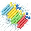 Summer Beach Water Toy Straight Tube Foam Pull Type High-Pressure Water Gun Outdoor Water Playing Color Random