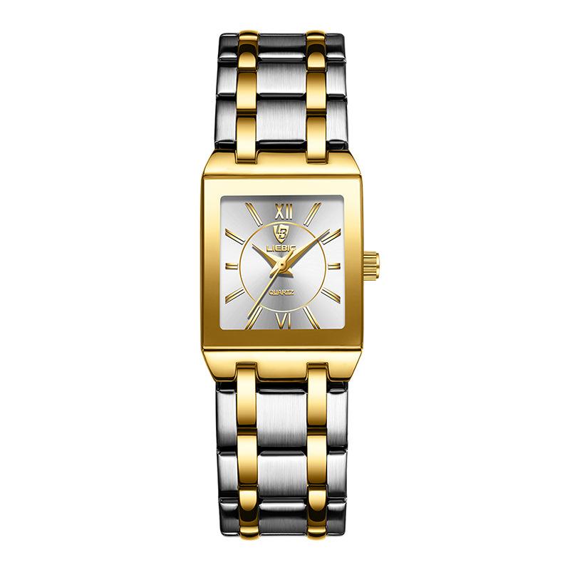 

SKMEICouple watch casual steel belt Douyin Kuaishou same hot-selling waterproof quartz watch square watch women